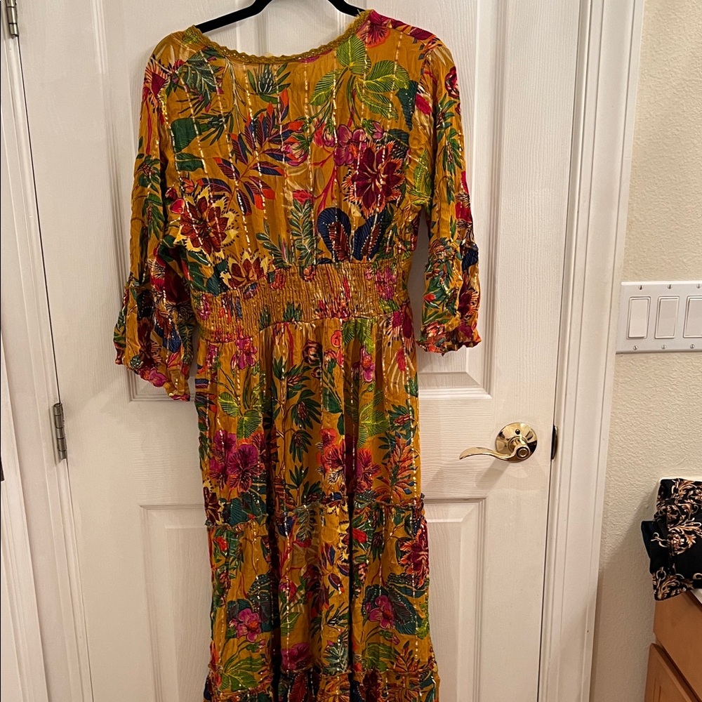 Vibrant Floral Long Sleeve Dress - Picture 2 of 2
